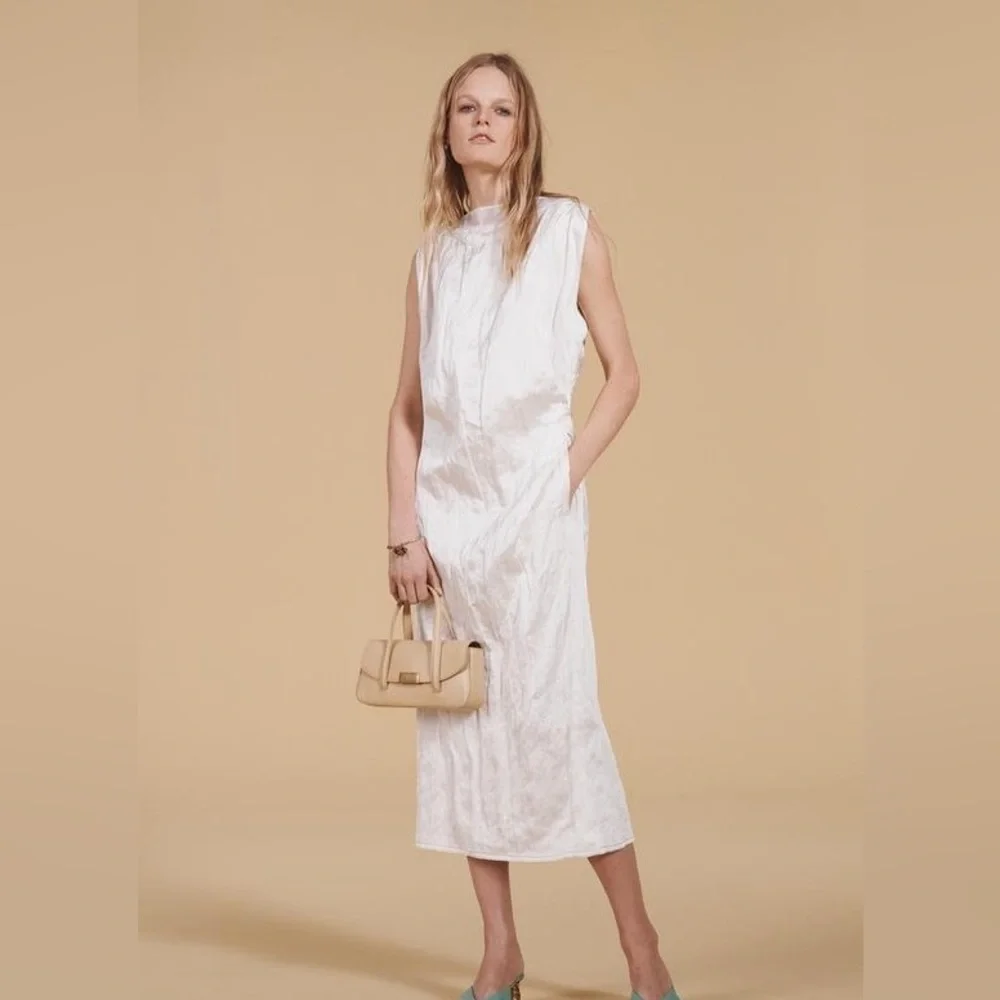 Zara Wrinkled Midi Dress Limited Edition